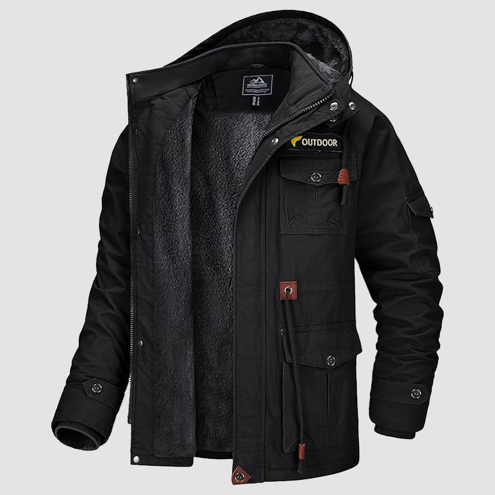 Men's Fleece Lined Parka – Black