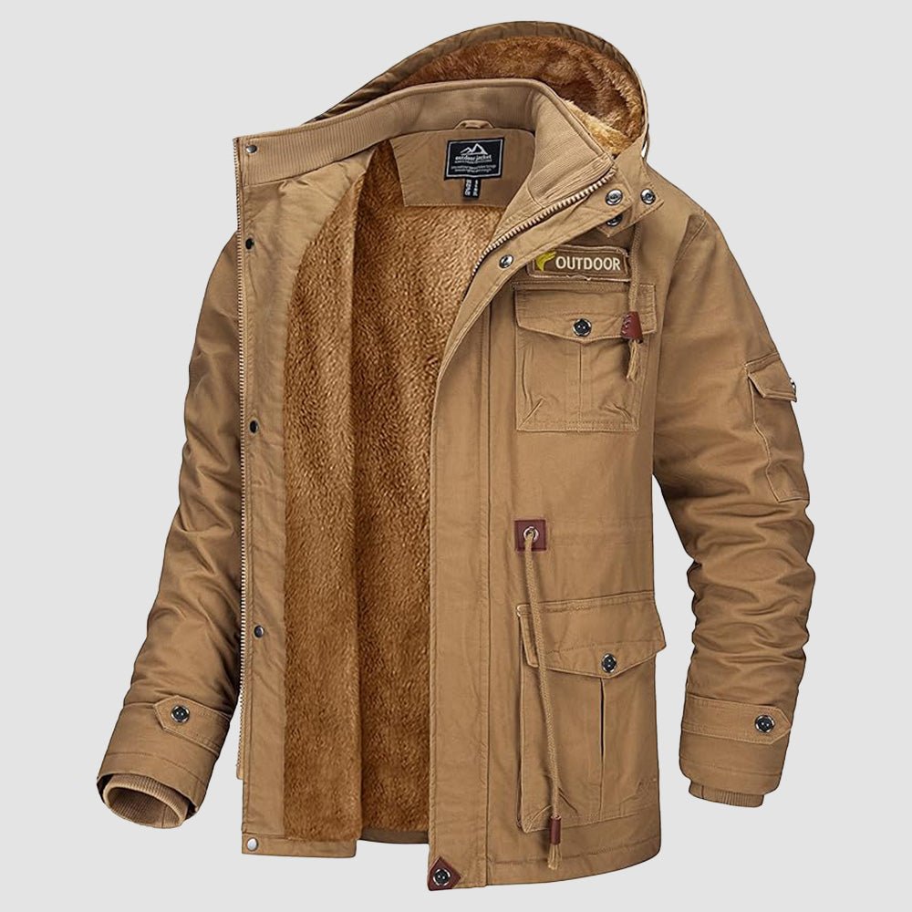 Men's Parka Coat with Fleece Lining