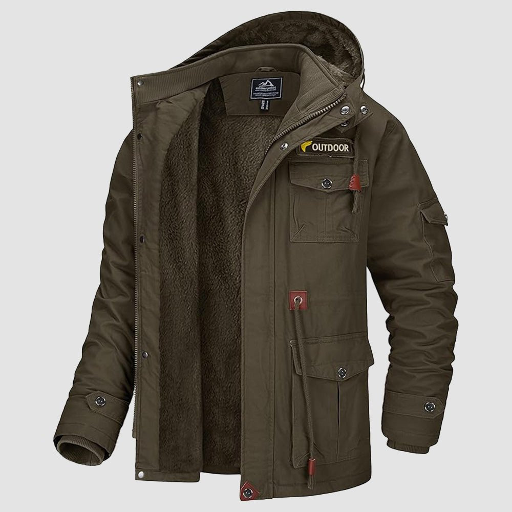 Men's Fleece Lined Parka – Coffee