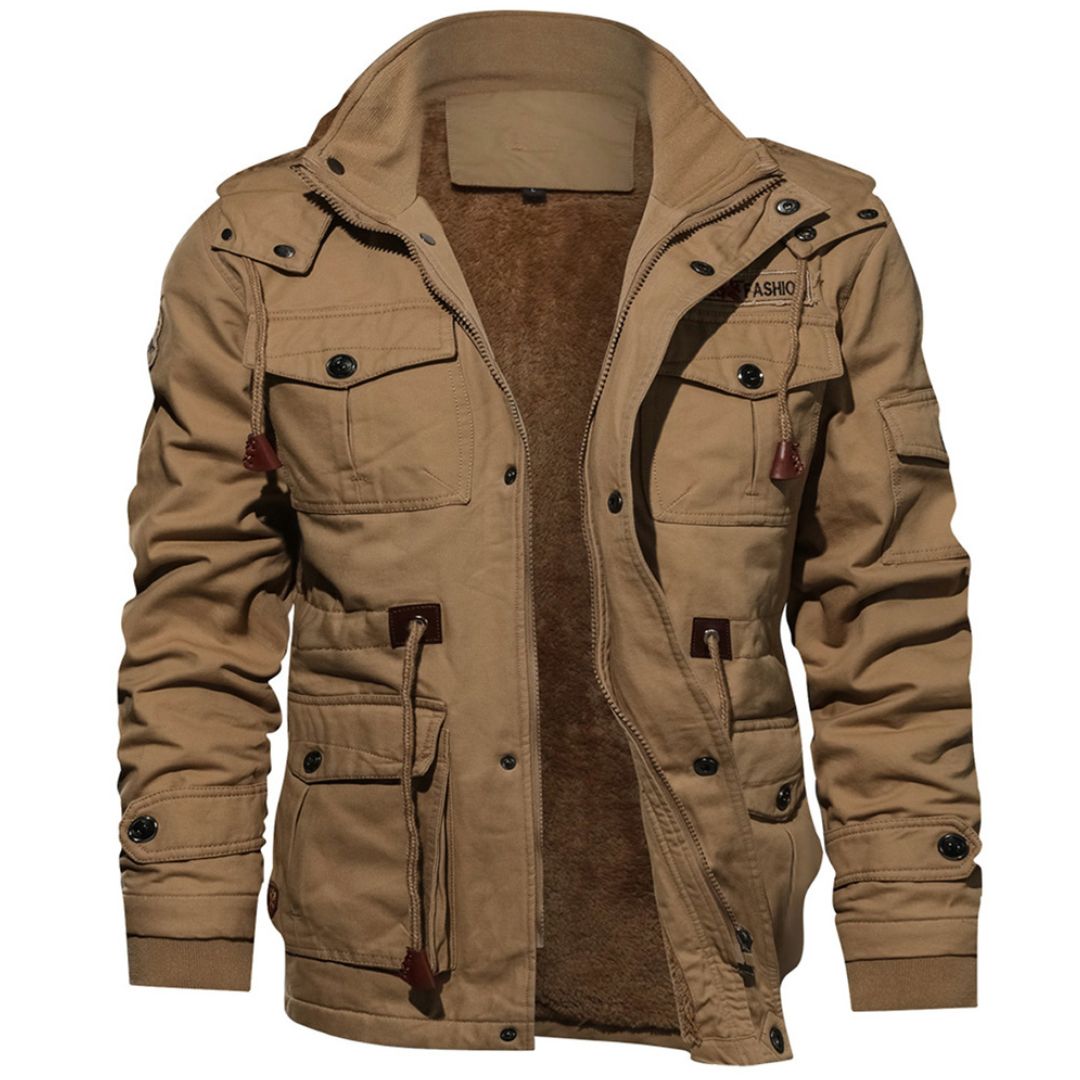 Men's Fleece Winter Jacket with Hood