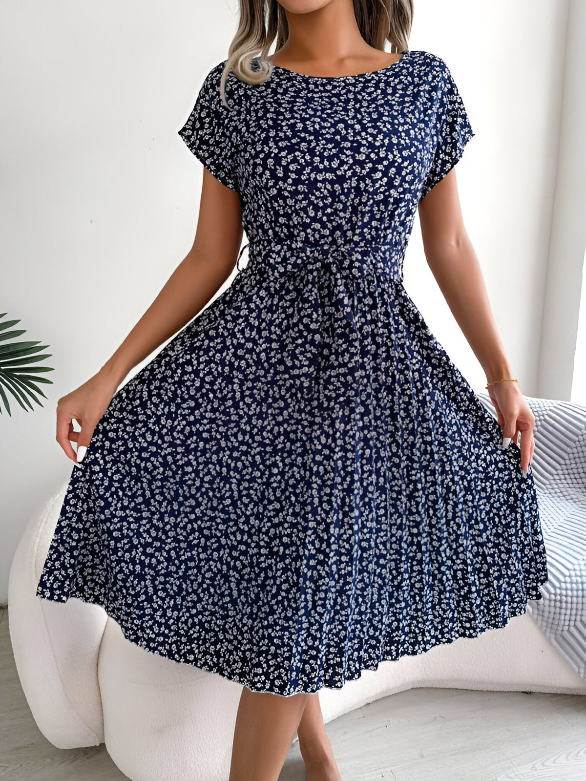 Women’s Dress | Pleated Tie Waist