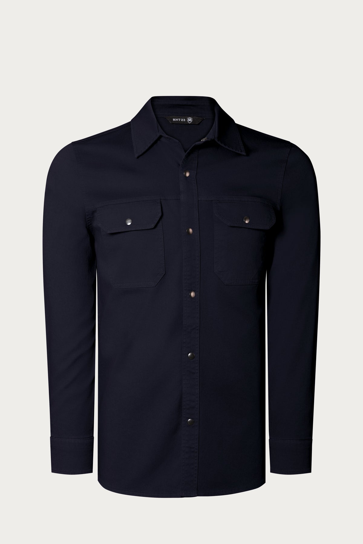 Men's Cotton Collared Shirt – Navy