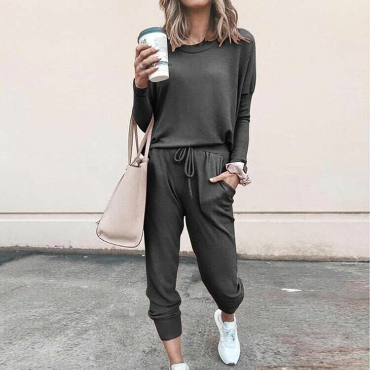 Women's Two-Piece Set | Jogger-style Trousers