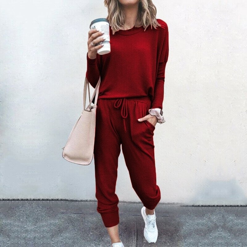 Women's Two-Piece Set | Jogger-style Trousers
