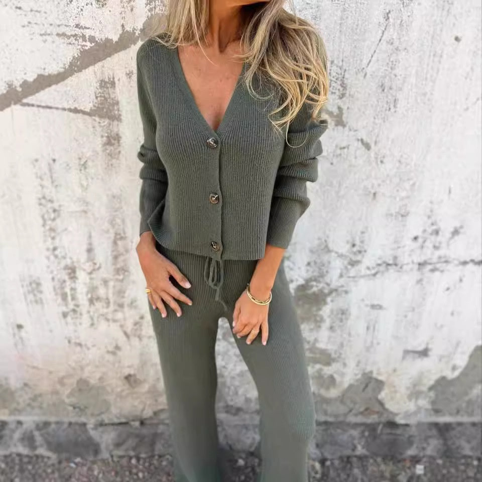 Women's Two-Piece Set  | Cardigan and Trousers