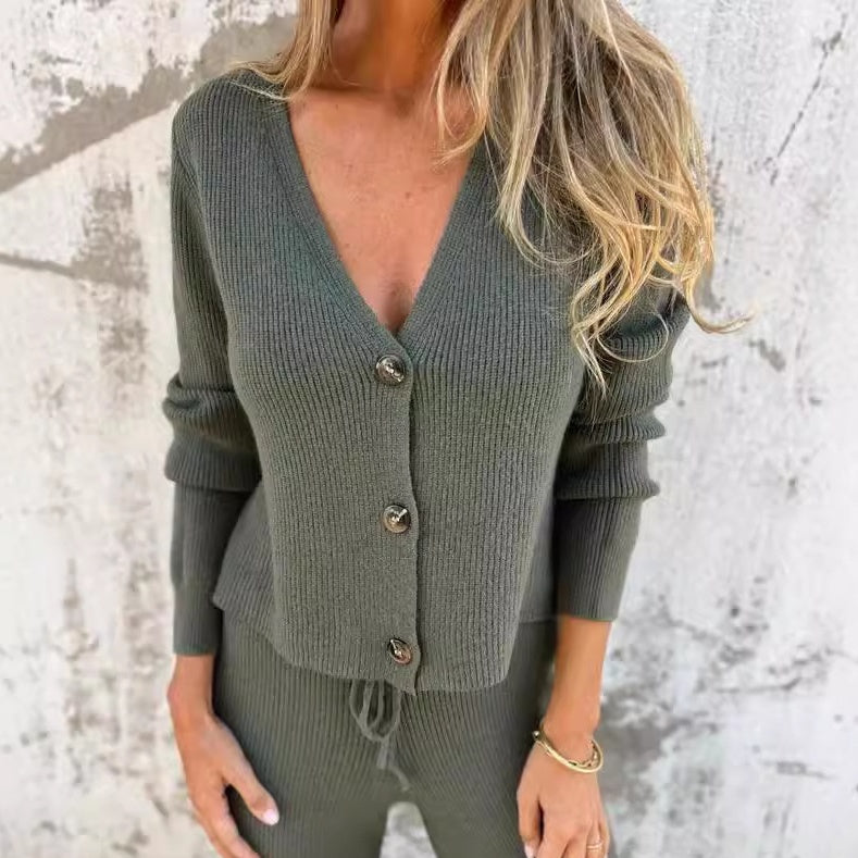 Women's Two-Piece Set  | Cardigan and Trousers