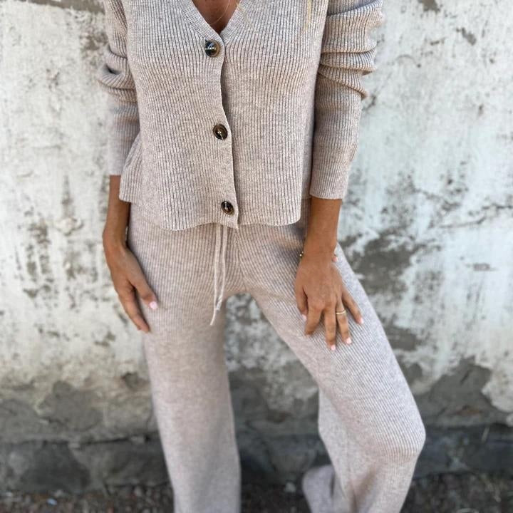Women's Two-Piece Set  | Cardigan and Trousers