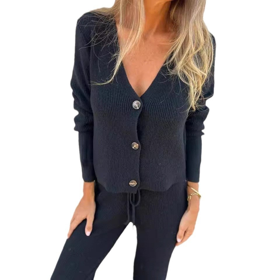 Women's Two-Piece Set  | Cardigan and Trousers