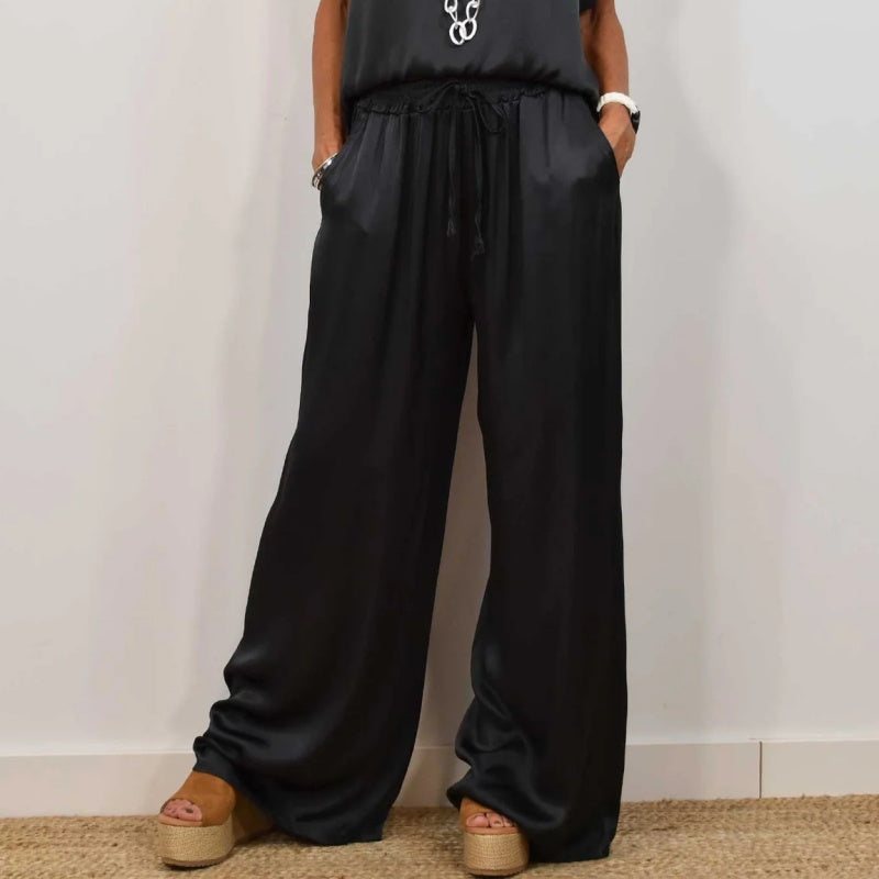 Women's Two-Piece Set | Loose Silhouette Top and Trousers