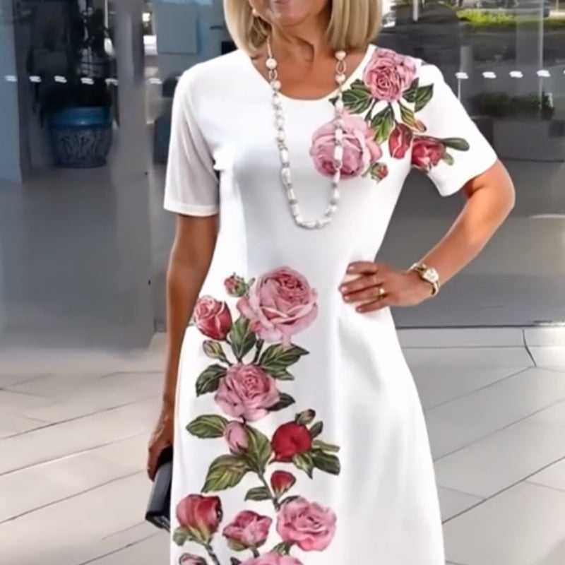 Women’s Dress | Floral Round Neck