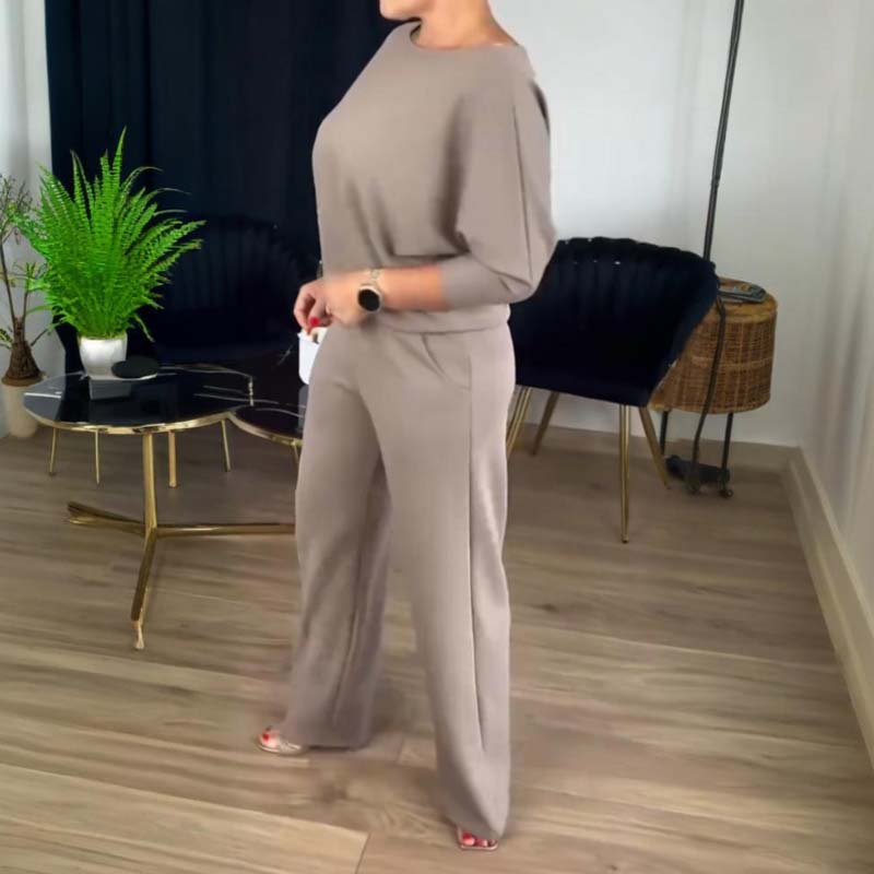 Women's Three-Piece Set | Longline Cardigan Straight Trousers