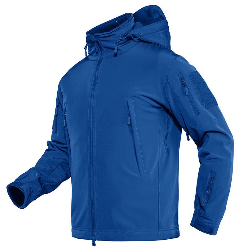 Men's Fleece Hooded Fleece Jacket – Blue