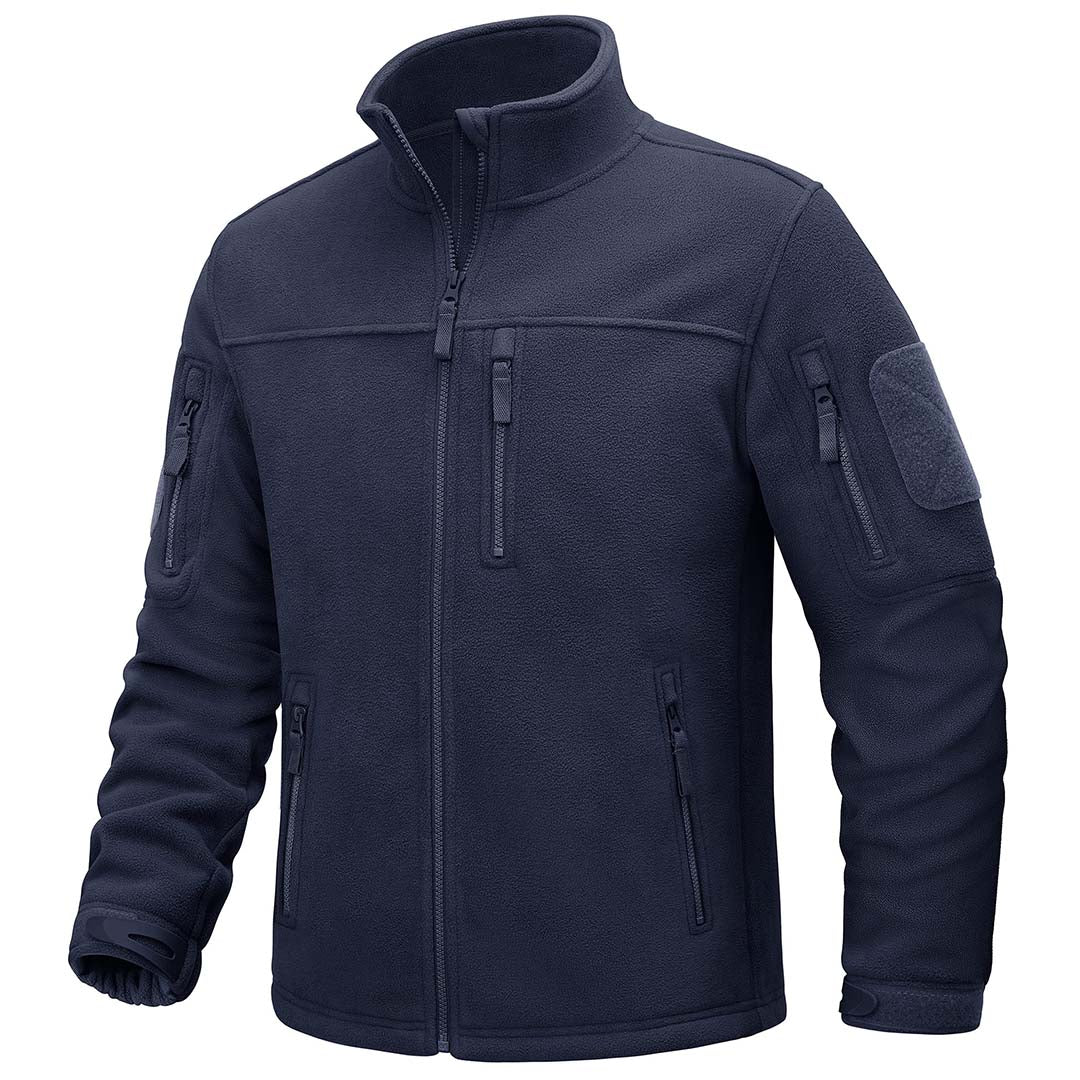 Men's Full-Zip Pocketed Cargo Jacket – Navy